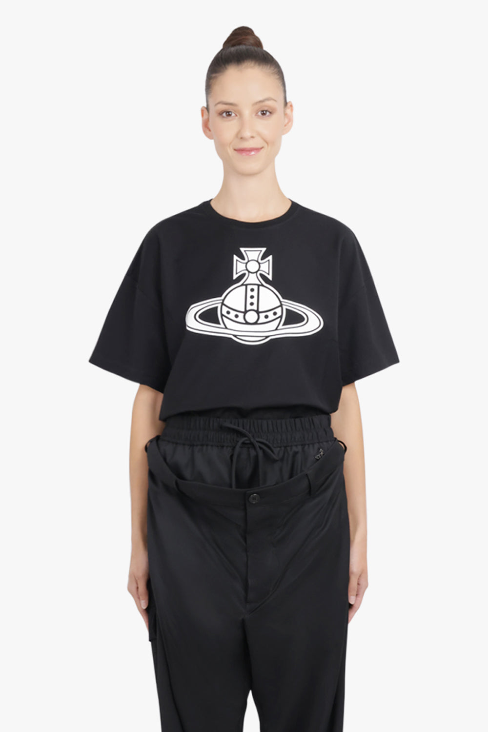 Paris Orb Print Boxy T-Shirt | Black/White – Parlour X