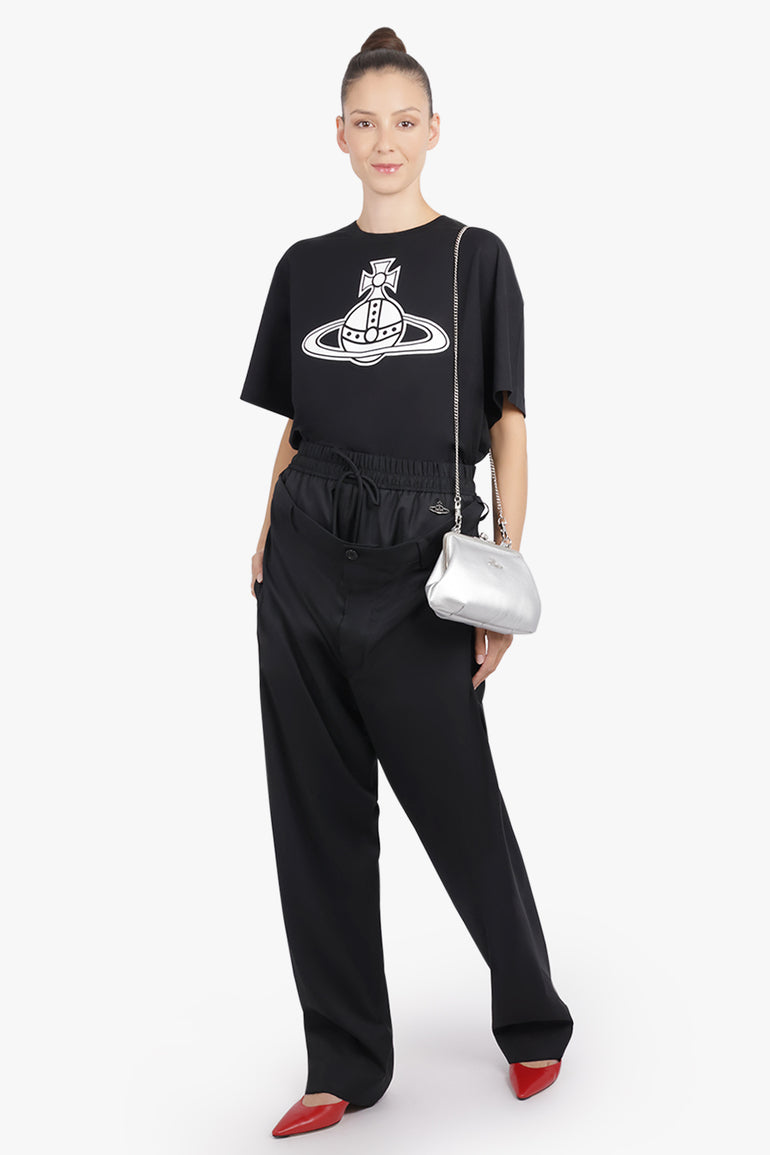 VIVIENNE WESTWOOD BAGS SILVER / Silver Granny Frame Outline Orb Purse | Silver