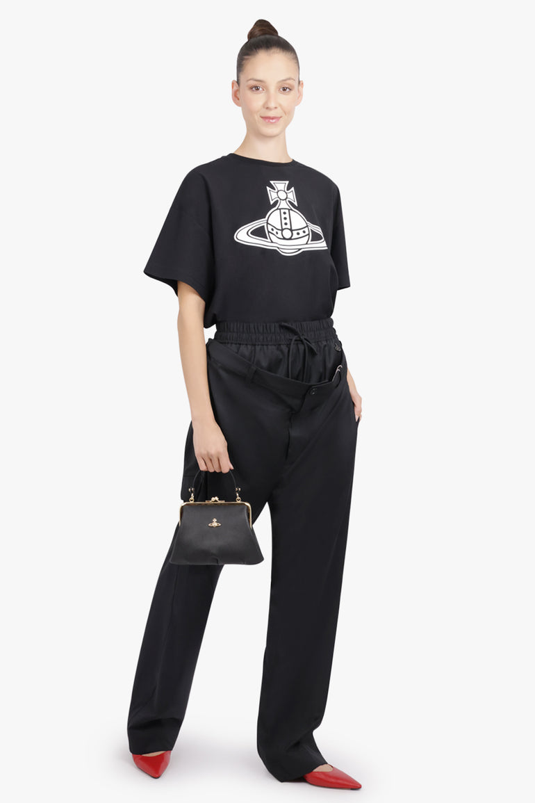 VIVIENNE WESTWOOD BAGS BLACK / Black Granny Frame 3D Orb Grained Purse | Black