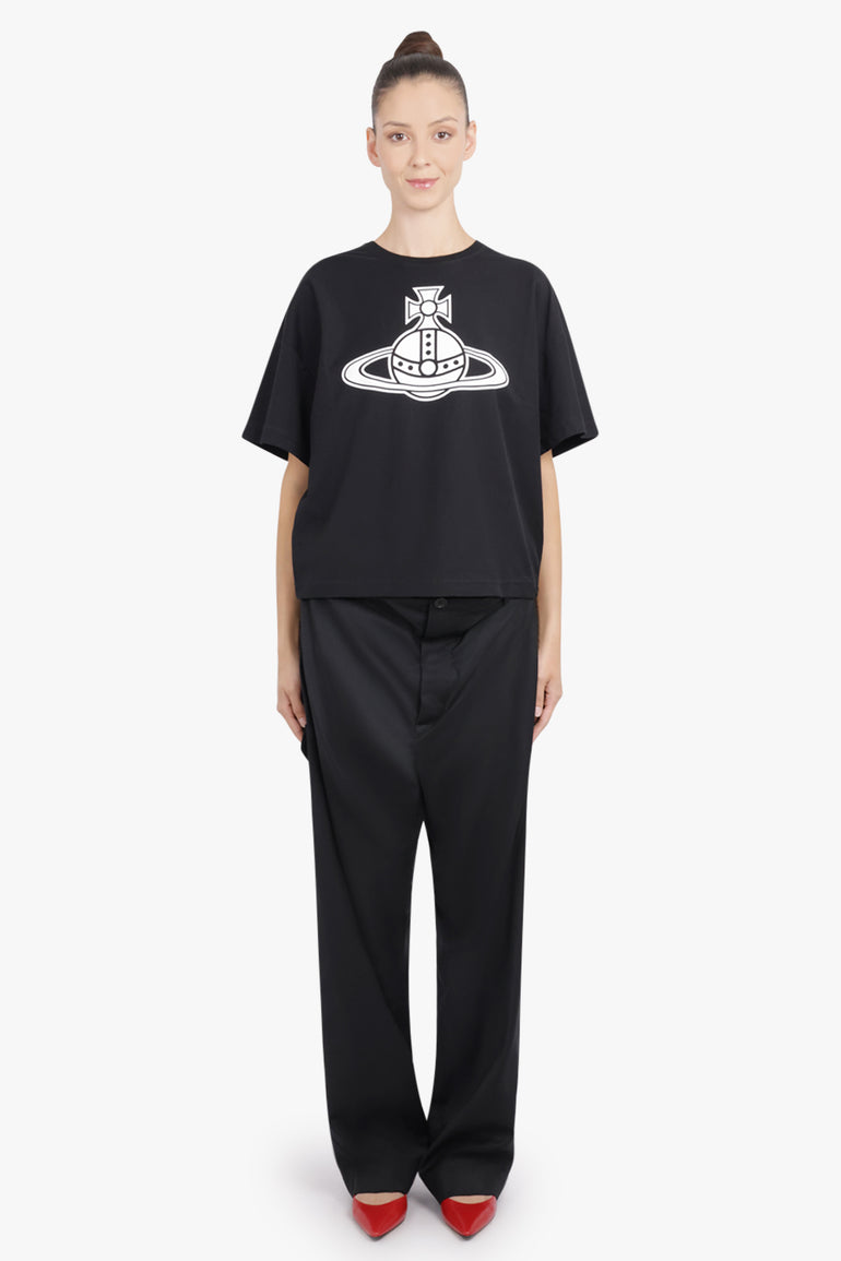 VIVIENNE WESTWOOD RTW Paris Orb Print Boxy T-Shirt | Black/White