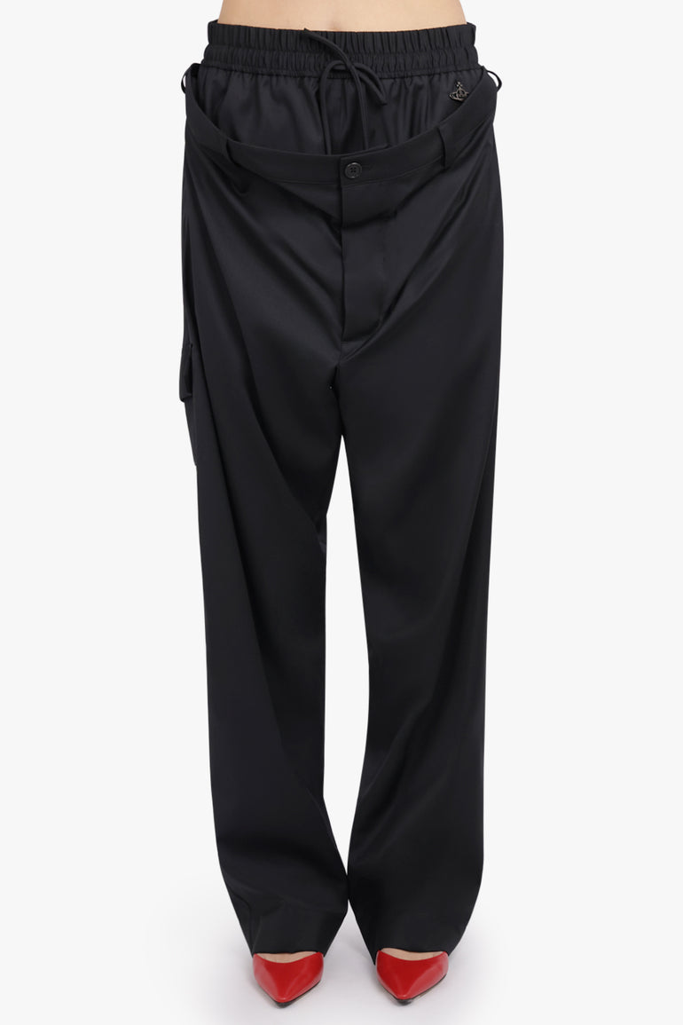 VIVIENNE WESTWOOD RTW Drawstring Plumber Tailored Pant | Black