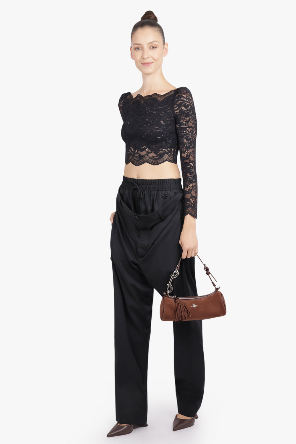 VIVIENNE WESTWOOD RTW Drawstring Plumber Tailored Pant | Black