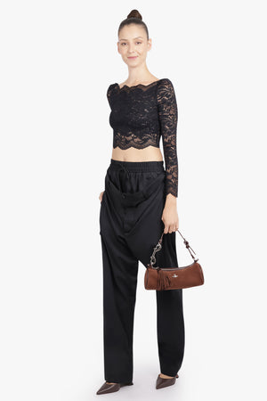 VIVIENNE WESTWOOD RTW Drawstring Plumber Tailored Pant | Black