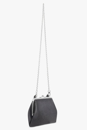 VIVIENNE WESTWOOD BAGS BLACK / Black/Silver Granny Frame Outline Orb Purse | Black/Silver