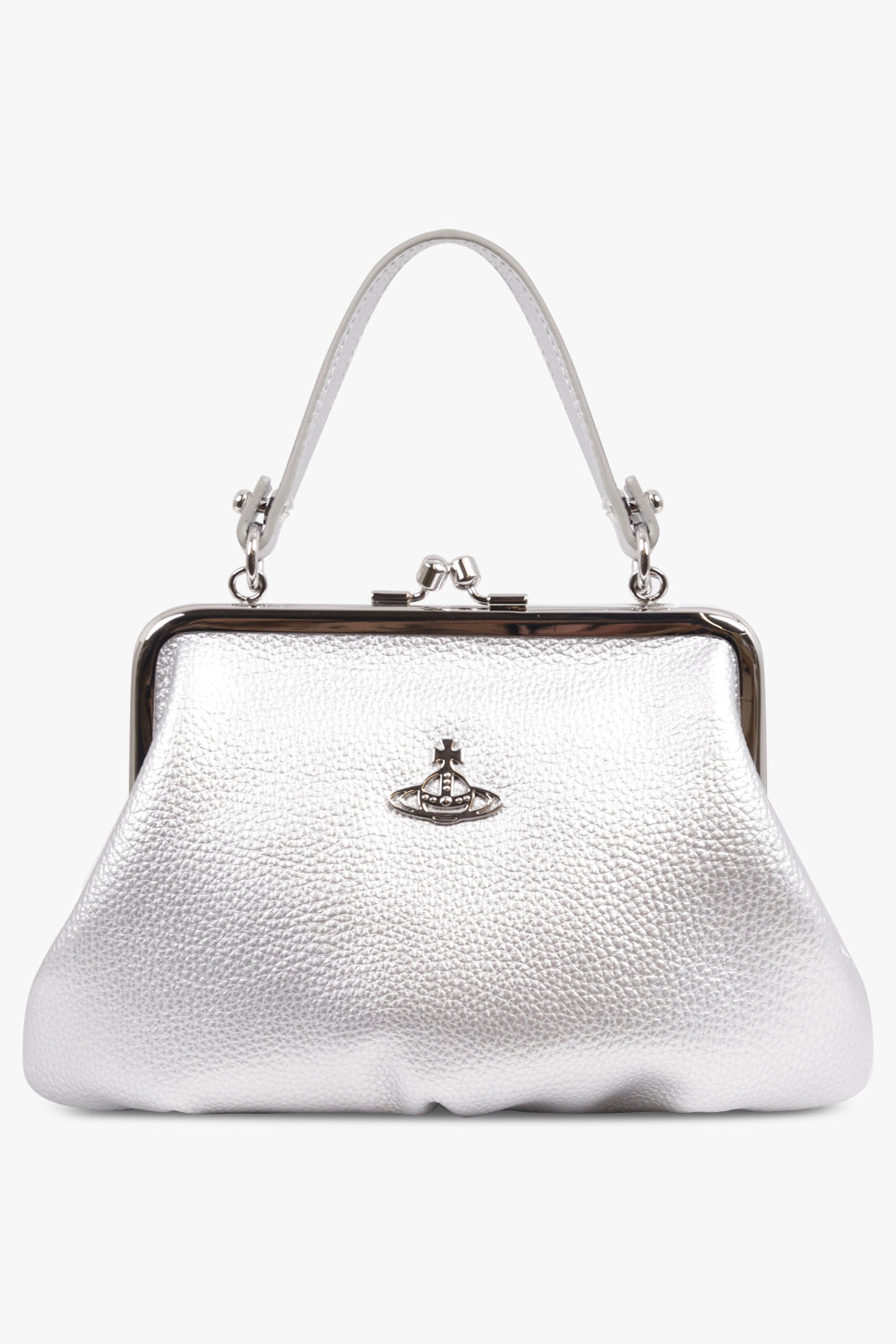 VIVIENNE WESTWOOD BAGS SILVER / Silver Granny Frame Outline Orb Purse | Silver