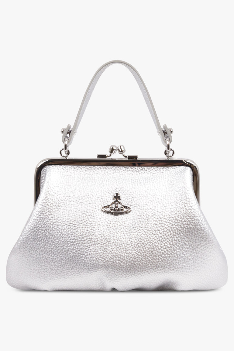 VIVIENNE WESTWOOD BAGS SILVER / Silver Granny Frame Outline Orb Purse | Silver