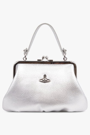 VIVIENNE WESTWOOD BAGS SILVER / Silver Granny Frame Outline Orb Purse | Silver