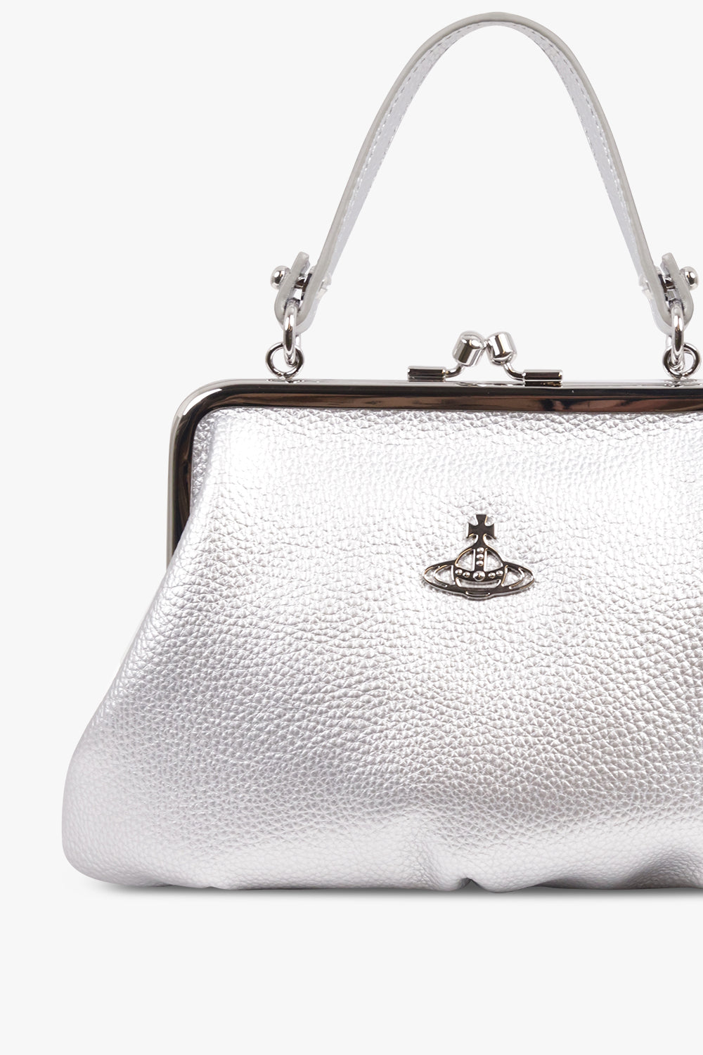VIVIENNE WESTWOOD BAGS SILVER / Silver Granny Frame Outline Orb Purse | Silver