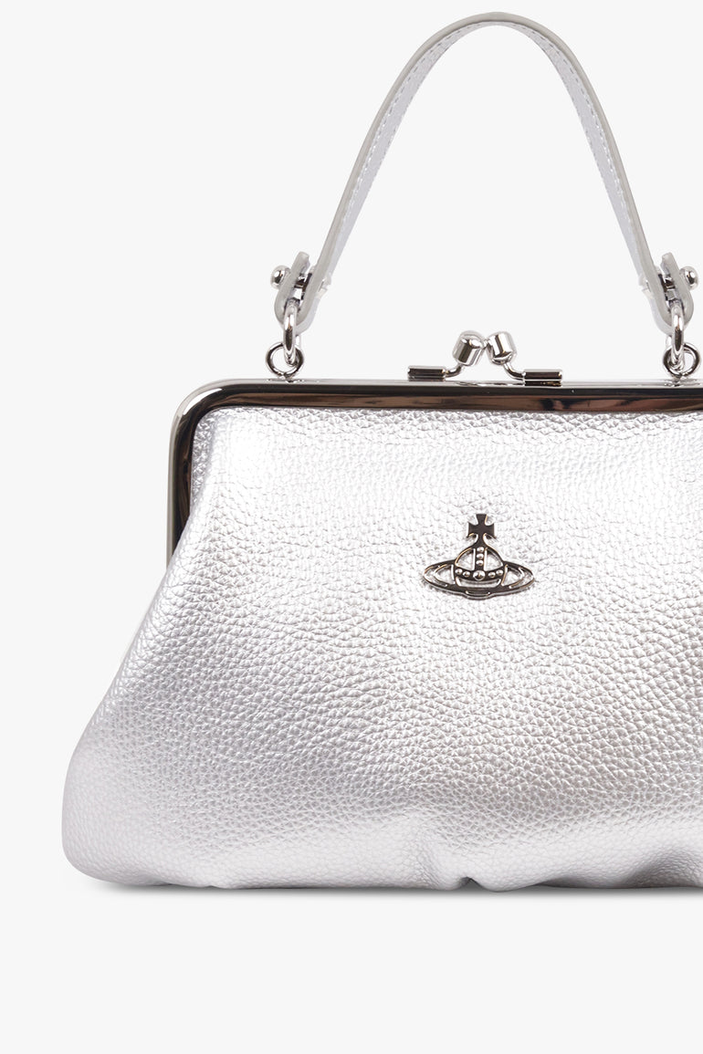 VIVIENNE WESTWOOD BAGS SILVER / Silver Granny Frame Outline Orb Purse | Silver