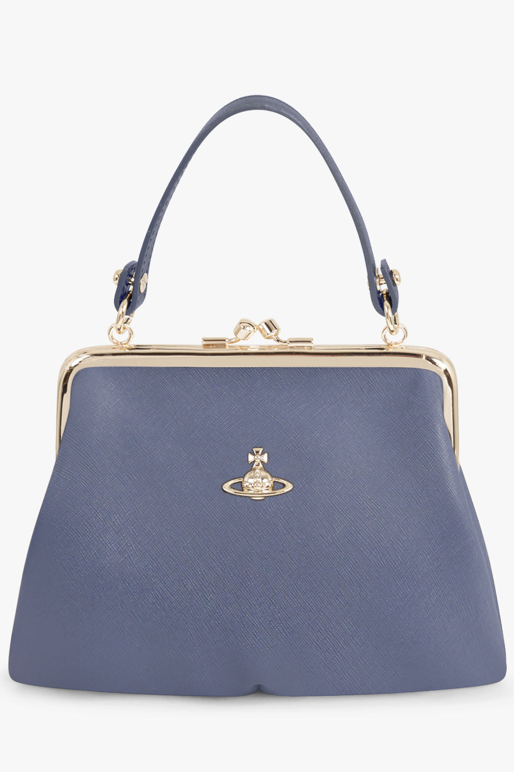 VIVIENNE WESTWOOD BAGS BLUE / Denim Blue Granny Frame 3D Orb Purse | Denim Blue