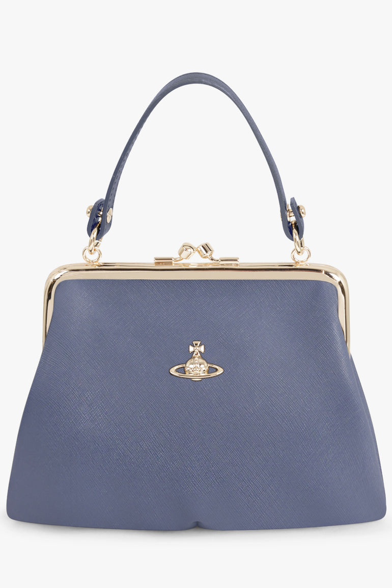 VIVIENNE WESTWOOD BAGS BLUE / Denim Blue Granny Frame 3D Orb Purse | Denim Blue