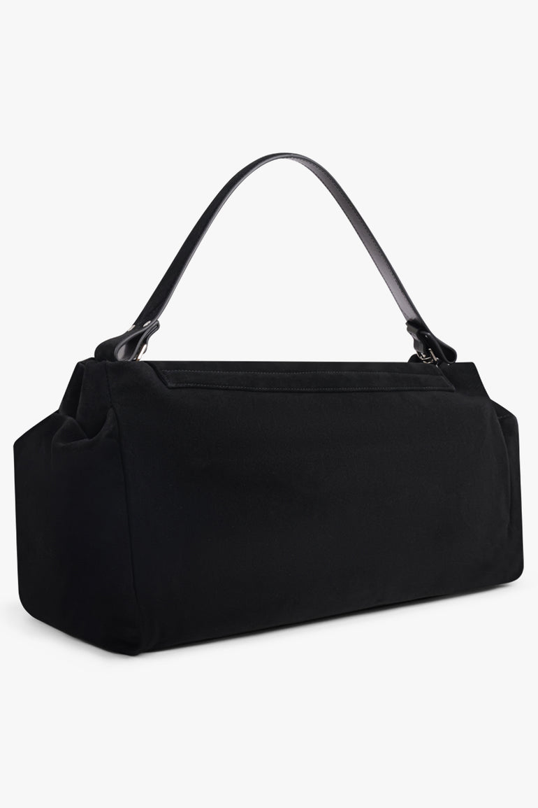 VIVIENNE WESTWOOD BAGS BLACK / Black Hazel XL Suede Handbag | Black