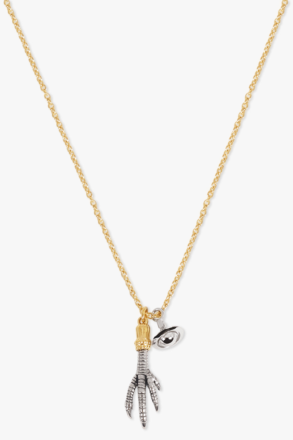 VIVIENNE WESTWOOD JEWELLERY MULTI / Gold/Silver Joselita Chicken Foot X Orb Pendant Necklace | Gold/Silver
