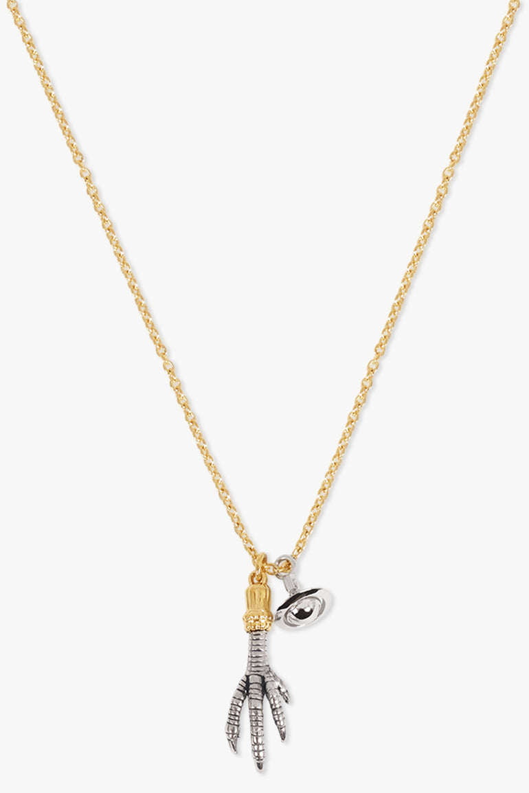 VIVIENNE WESTWOOD JEWELLERY MULTI / Gold/Silver Joselita Chicken Foot X Orb Pendant Necklace | Gold/Silver