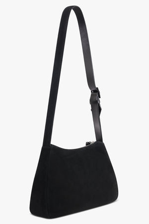 VIVIENNE WESTWOOD BAGS BLACK / Black Kate Suede Shoulder Bag | Black