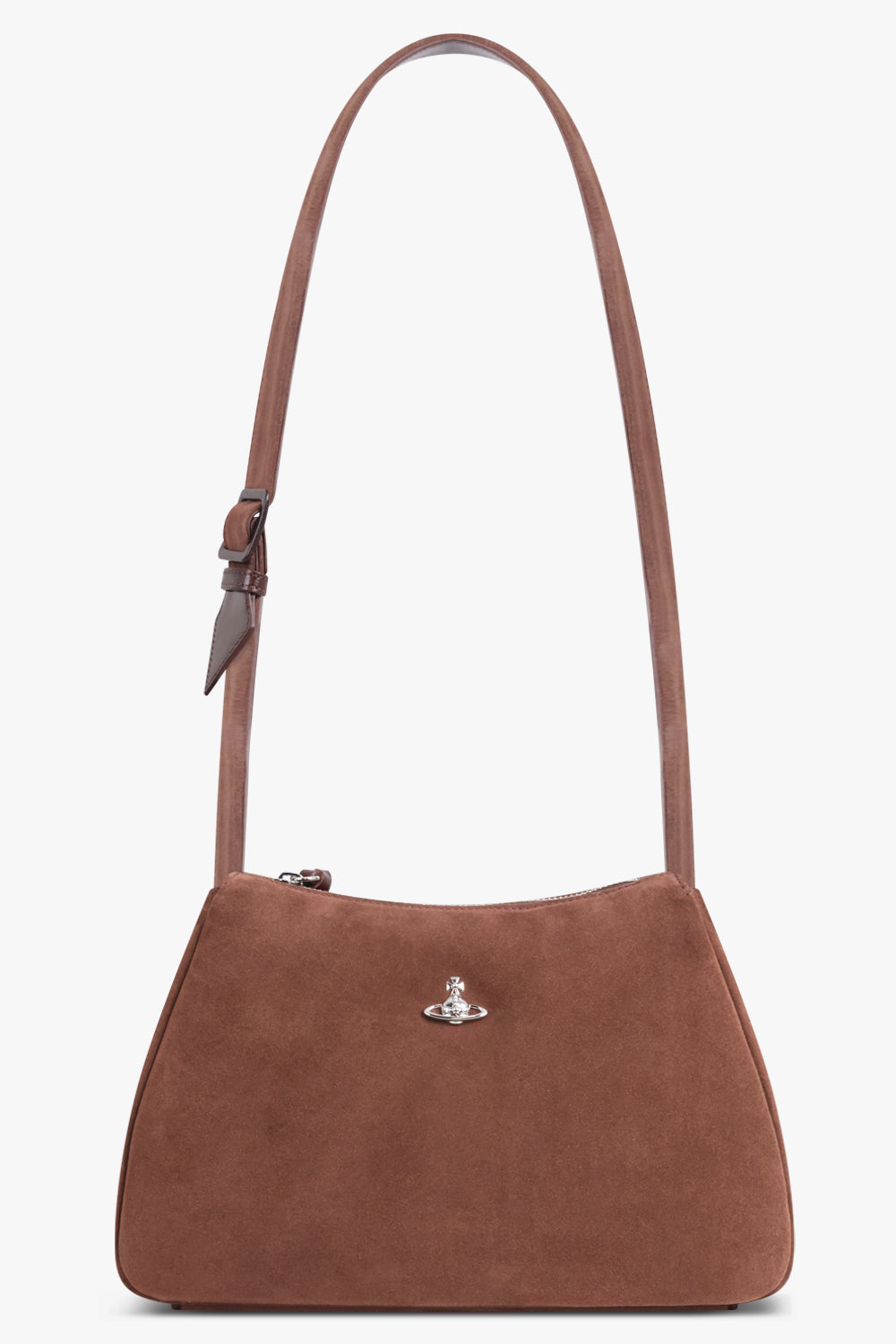 Kate Suede Shoulder Bag | Chocolate Brown – Parlour X