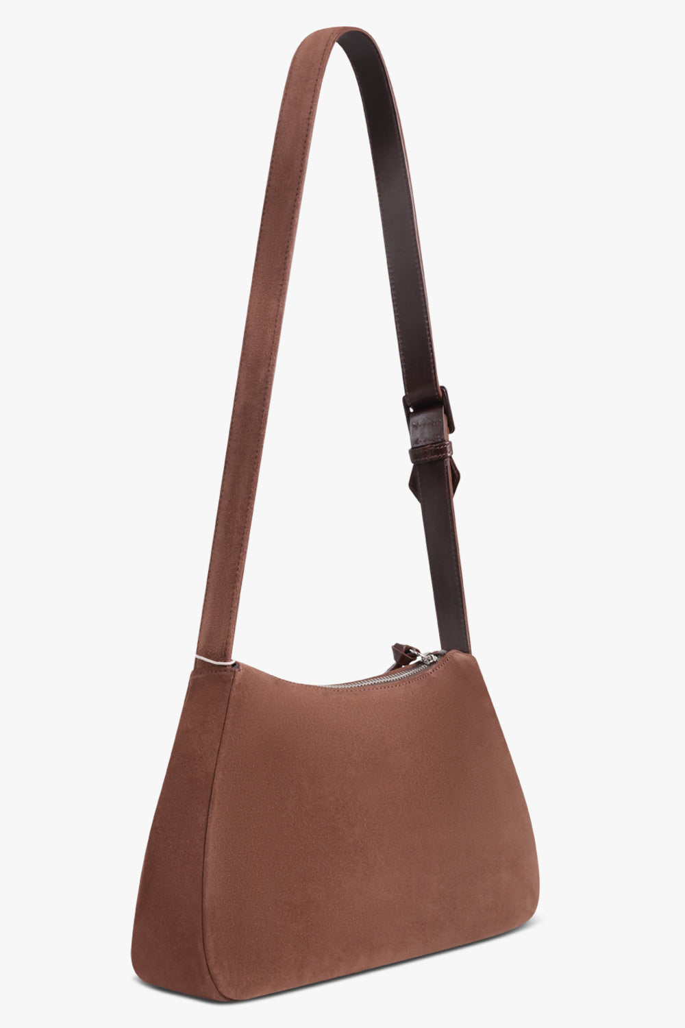 Kate Suede Shoulder Bag | Chocolate Brown – Parlour X