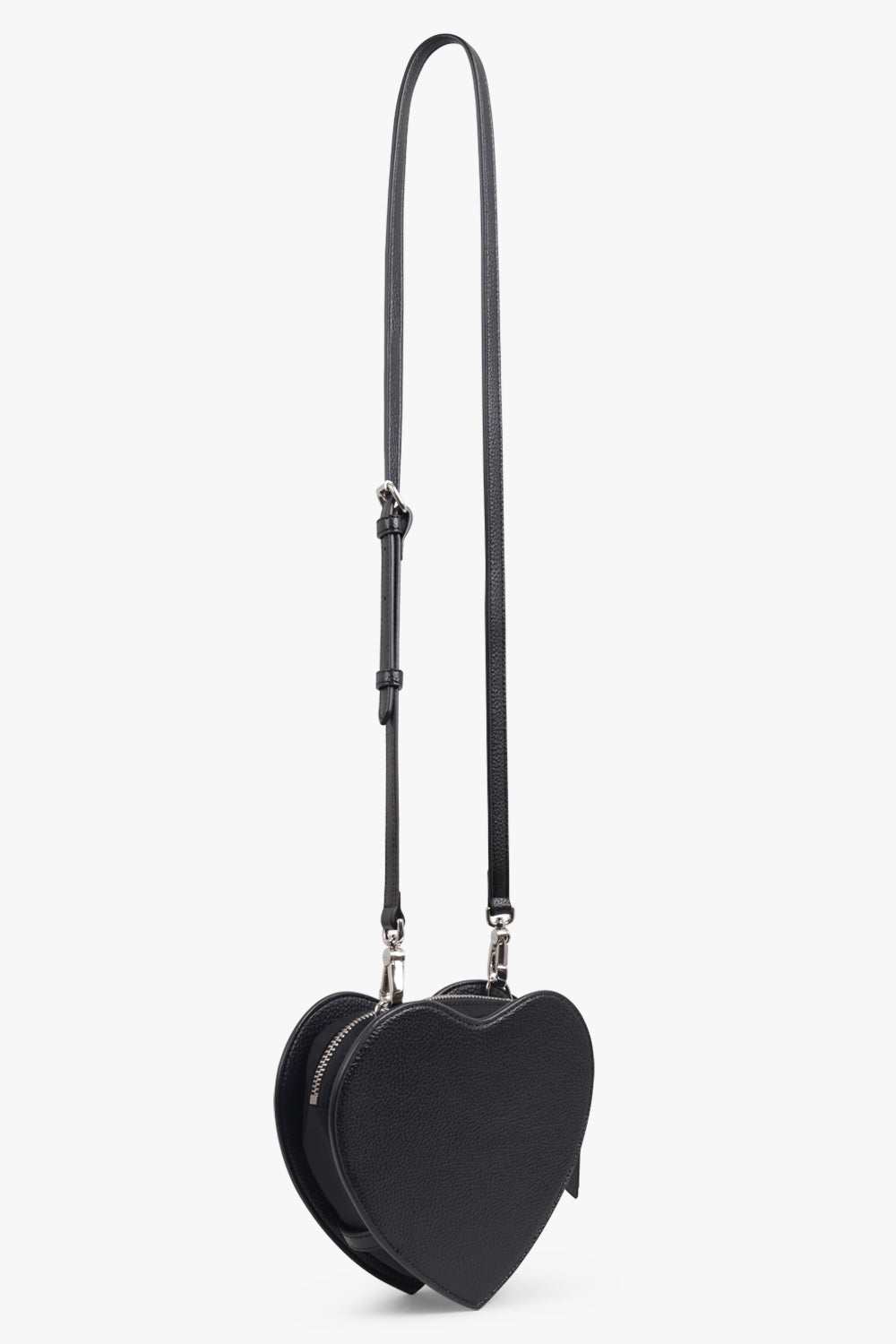 VIVIENNE WESTWOOD BAGS BLACK / Black Louise Heart Crossbody Bag | Black/Silver