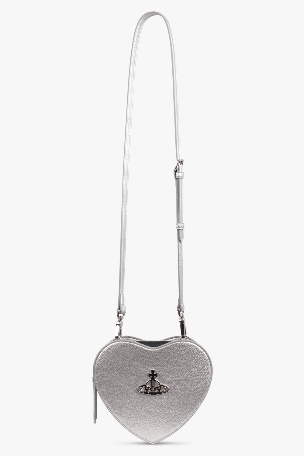VIVIENNE WESTWOOD BAGS SILVER / Silver Louise Heart Crossbody Bag | Silver