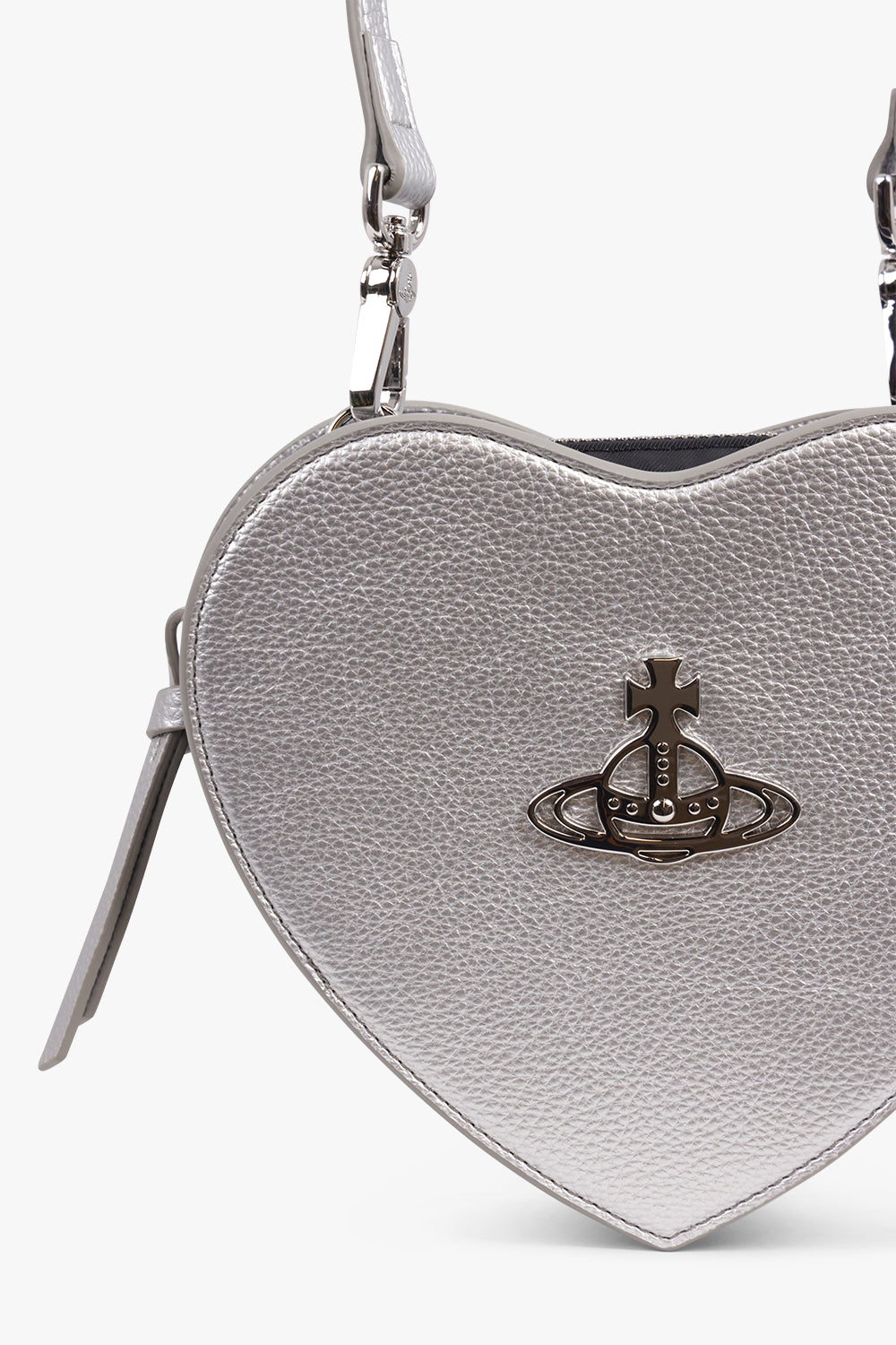 VIVIENNE WESTWOOD BAGS SILVER / Silver Louise Heart Crossbody Bag | Silver