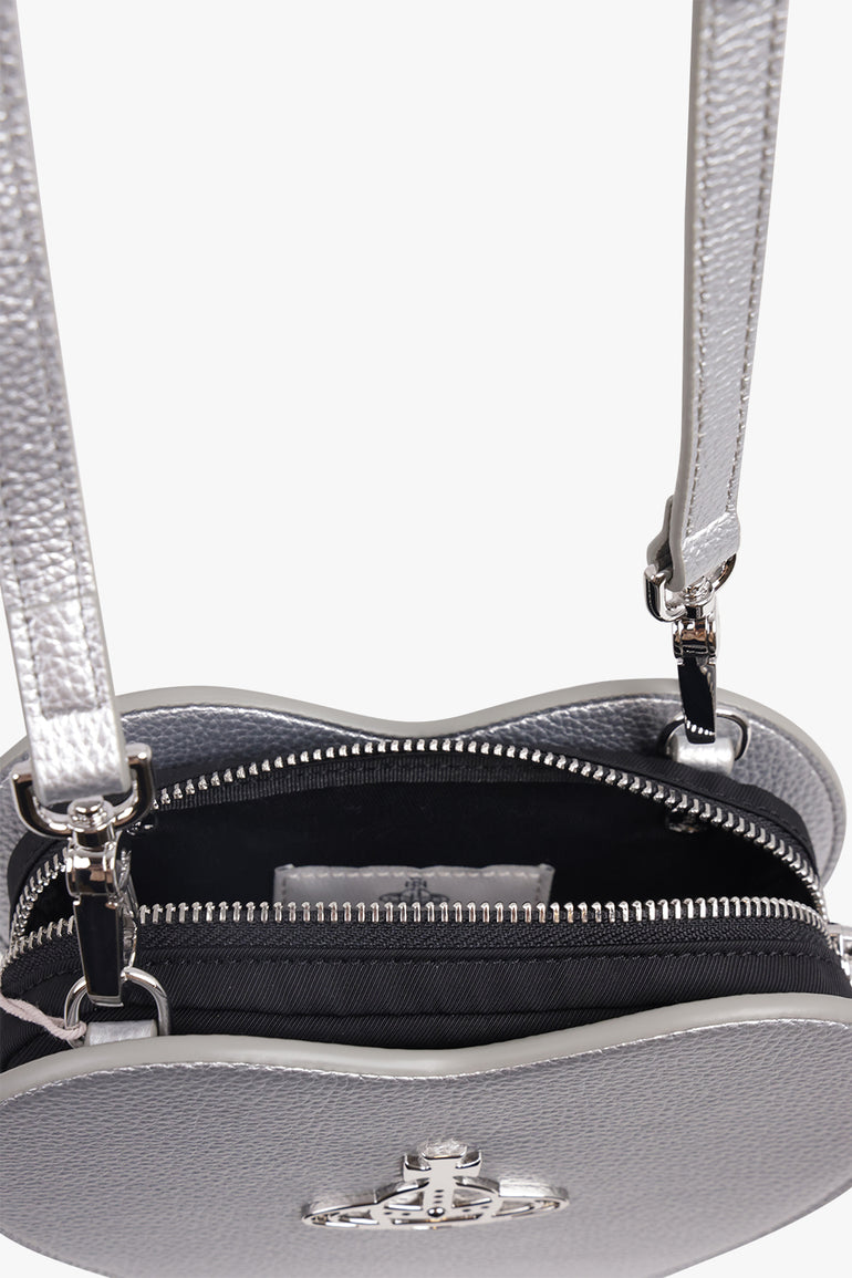 VIVIENNE WESTWOOD BAGS SILVER / Silver Louise Heart Crossbody Bag | Silver