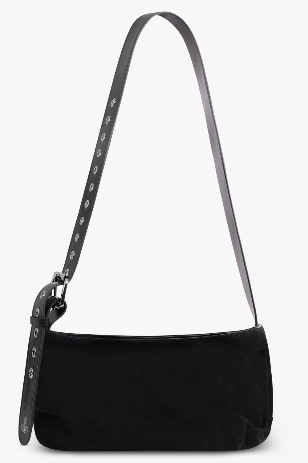 VIVIENNE WESTWOOD BAGS BLACK / Black Maxime Small Suede Crossbody Bag | Black