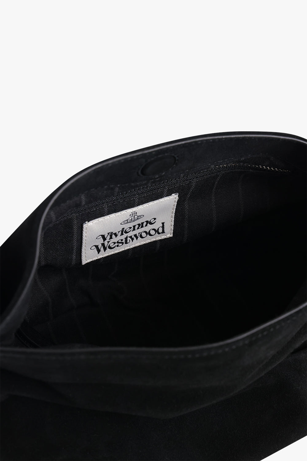 VIVIENNE WESTWOOD BAGS BLACK / Black Maxime Small Suede Crossbody Bag | Black