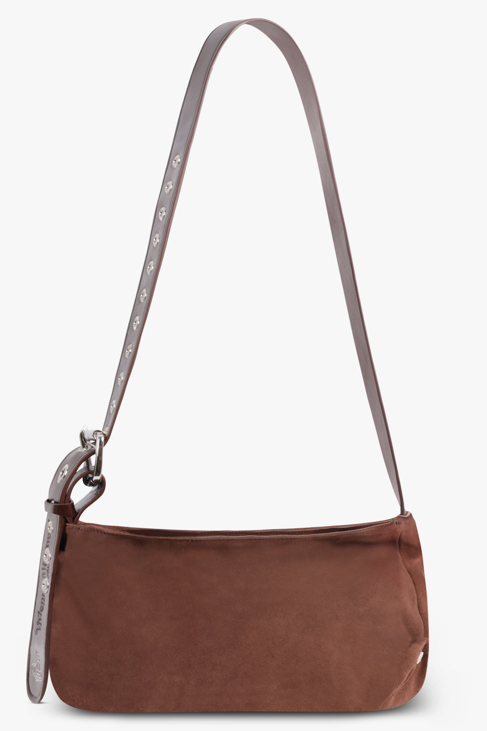 VIVIENNE WESTWOOD BAGS BROWN / Chocolate Brown Maxime Small Suede Crossbody Bag | Chocolate Brown