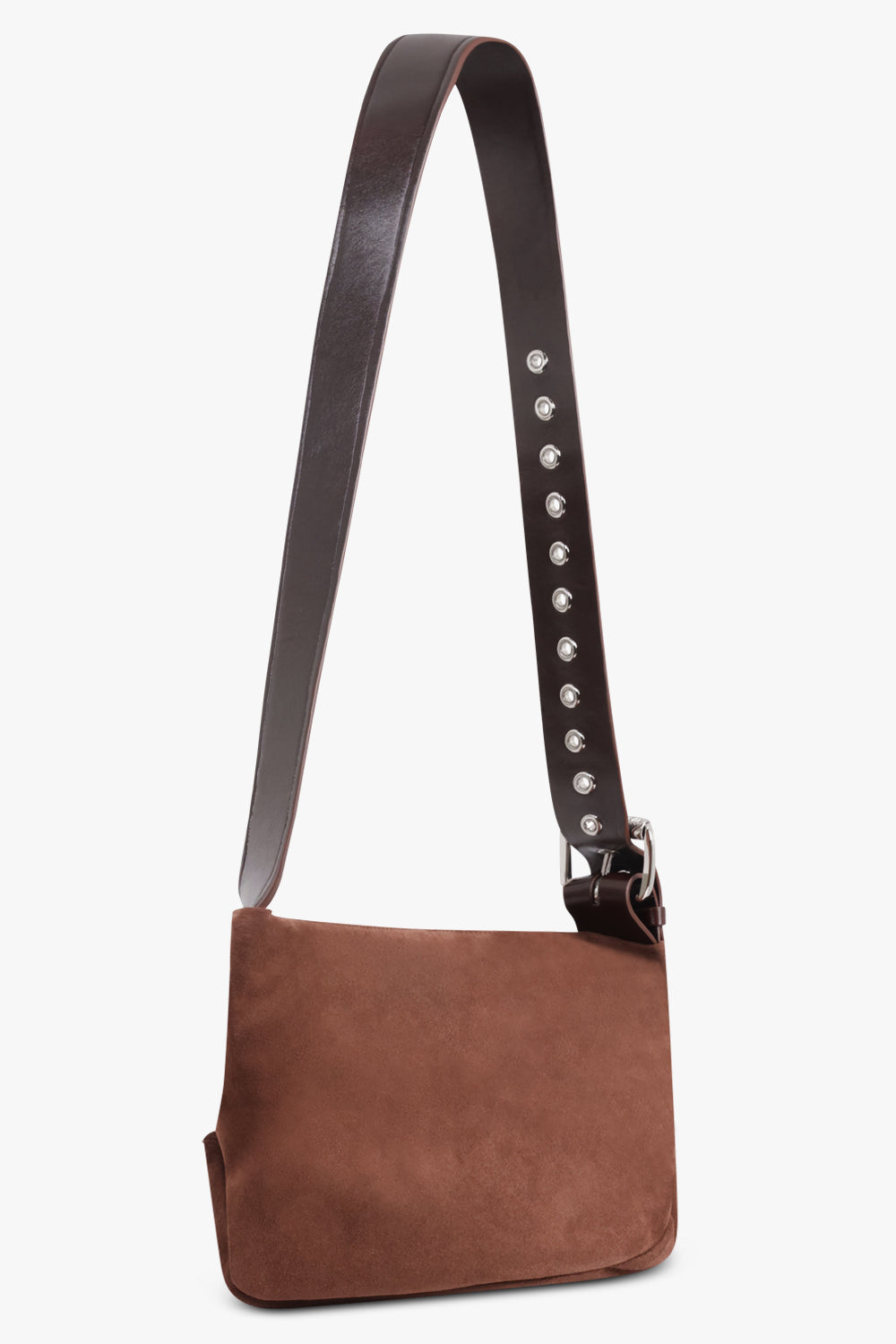 VIVIENNE WESTWOOD BAGS BROWN / Chocolate Brown Maxime Small Suede Crossbody Bag | Chocolate Brown