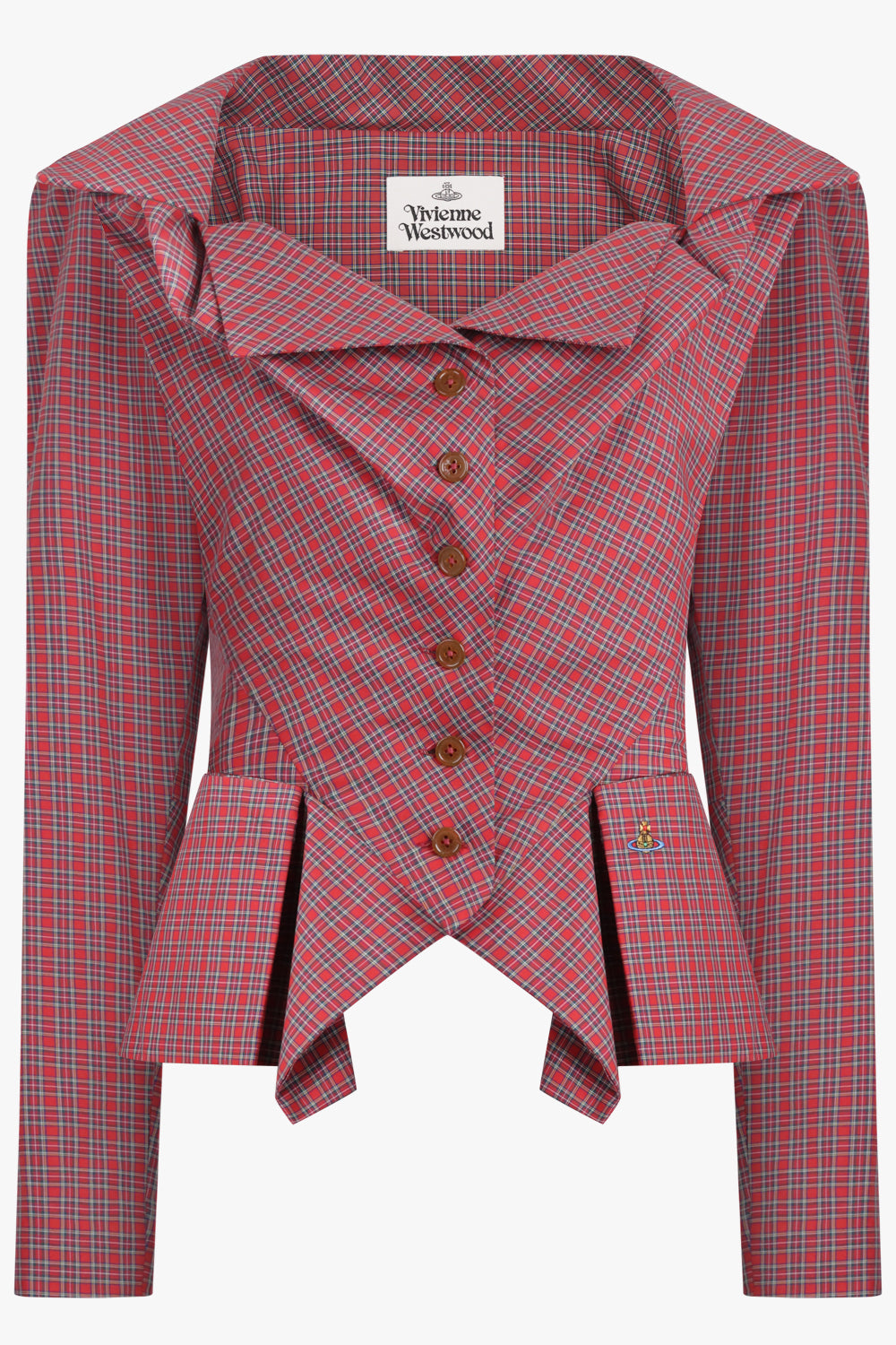 VIVIENNE WESTWOOD RTW Monday Check Print L/S Button Shirt | Red