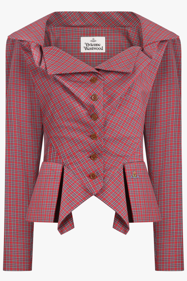 VIVIENNE WESTWOOD RTW Monday Check Print L/S Button Shirt | Red
