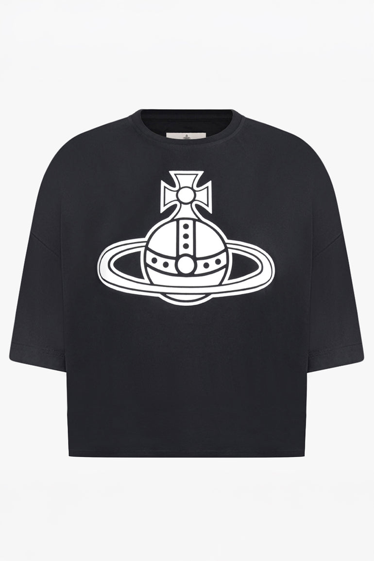 VIVIENNE WESTWOOD RTW Paris Orb Print Boxy T-Shirt | Black/White