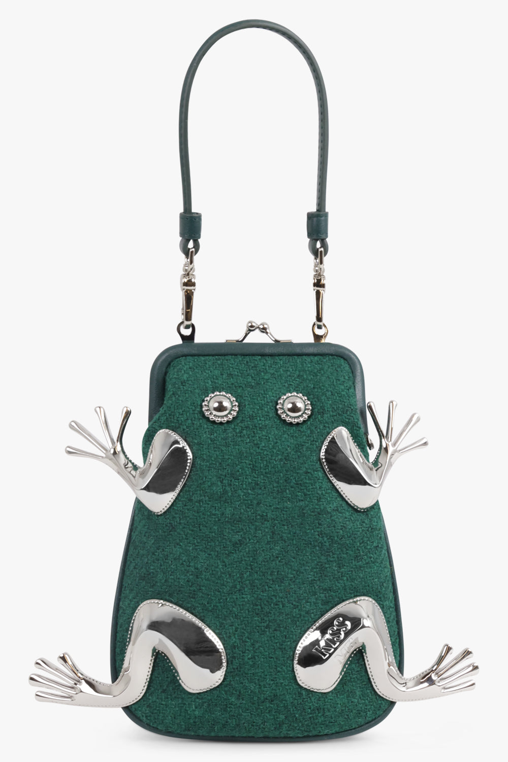 VIVIENNE WESTWOOD BAGS GREEN / Green/Silver Prince Frog Frame Purse | Green/Silver