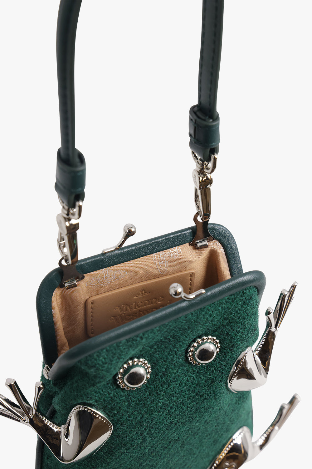VIVIENNE WESTWOOD BAGS GREEN / Green/Silver Prince Frog Frame Purse | Green/Silver