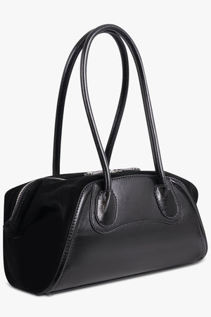 VIVIENNE WESTWOOD BAGS BLACK / Black Shirley Silhouette Orb Small Shoulder Bag | Black