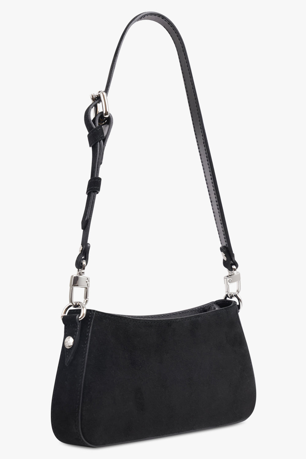 VIVIENNE WESTWOOD BAGS BLACK / Black Tasha Suede Shoulder Bag | Black