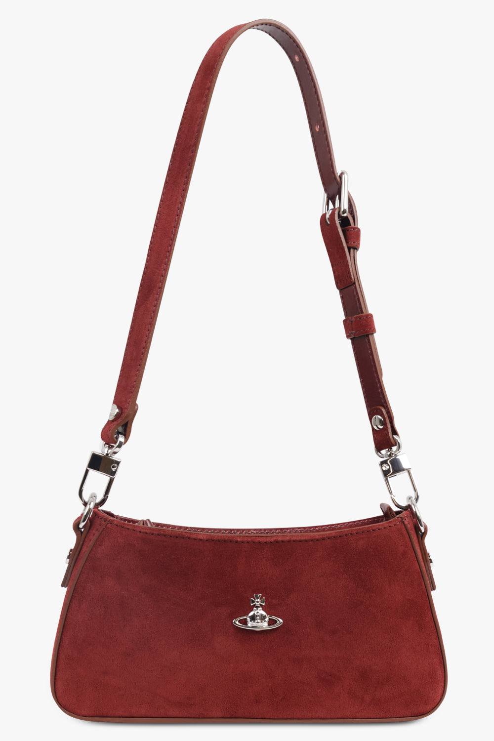 VIVIENNE WESTWOOD BAGS BURGUNDY / Burgundy Tasha Suede Shoulder Bag | Burgundy