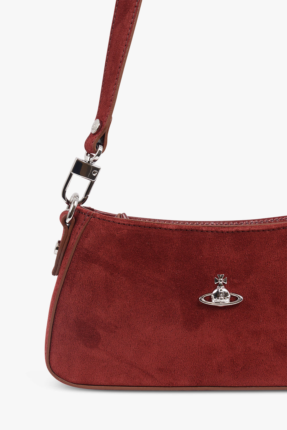 VIVIENNE WESTWOOD BAGS BURGUNDY / Burgundy Tasha Suede Shoulder Bag | Burgundy
