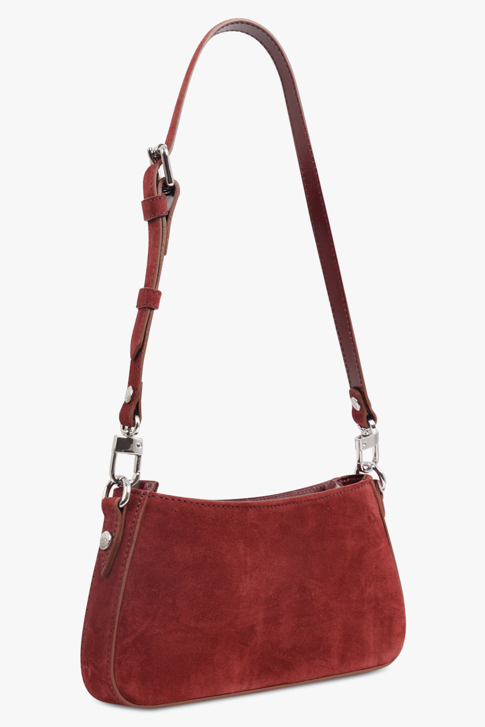 VIVIENNE WESTWOOD BAGS BURGUNDY / Burgundy Tasha Suede Shoulder Bag | Burgundy