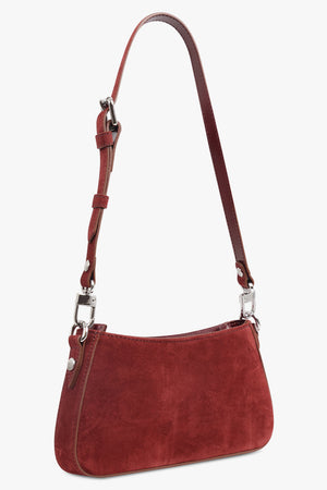 VIVIENNE WESTWOOD BAGS BURGUNDY / Burgundy Tasha Suede Shoulder Bag | Burgundy