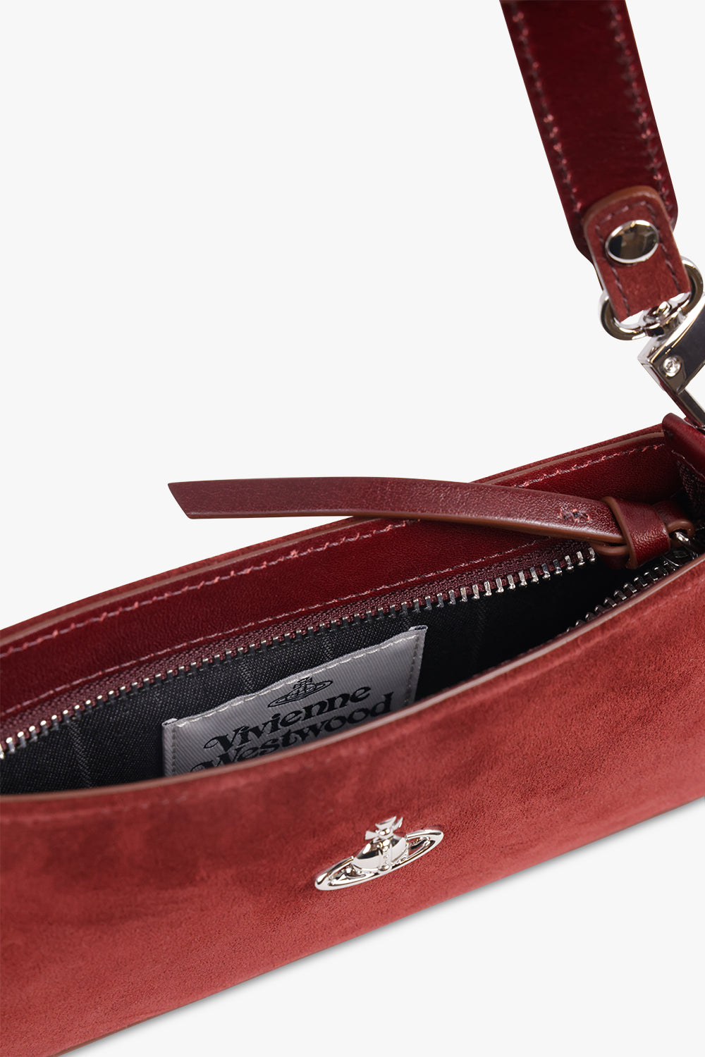 VIVIENNE WESTWOOD BAGS BURGUNDY / Burgundy Tasha Suede Shoulder Bag | Burgundy