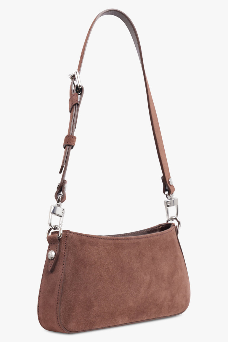 VIVIENNE WESTWOOD BAGS BROWN / Chocolate Brown Tasha Suede Shoulder Bag | Chocolate Brown