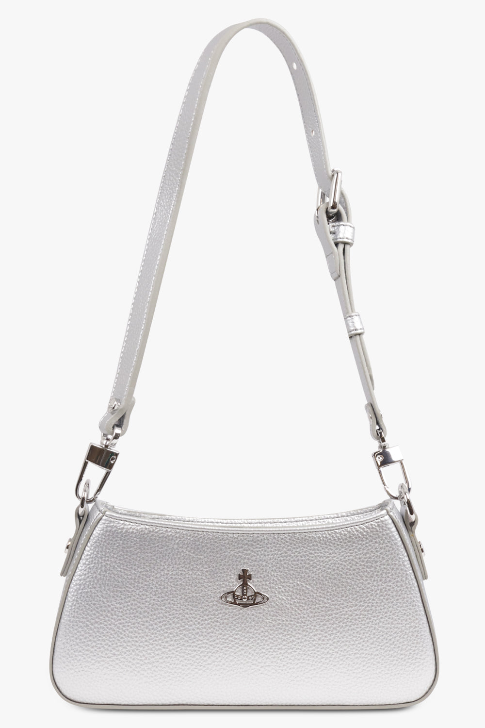 VIVIENNE WESTWOOD BAGS SILVER / Silver Tasha Suede Shoulder Bag | Silver
