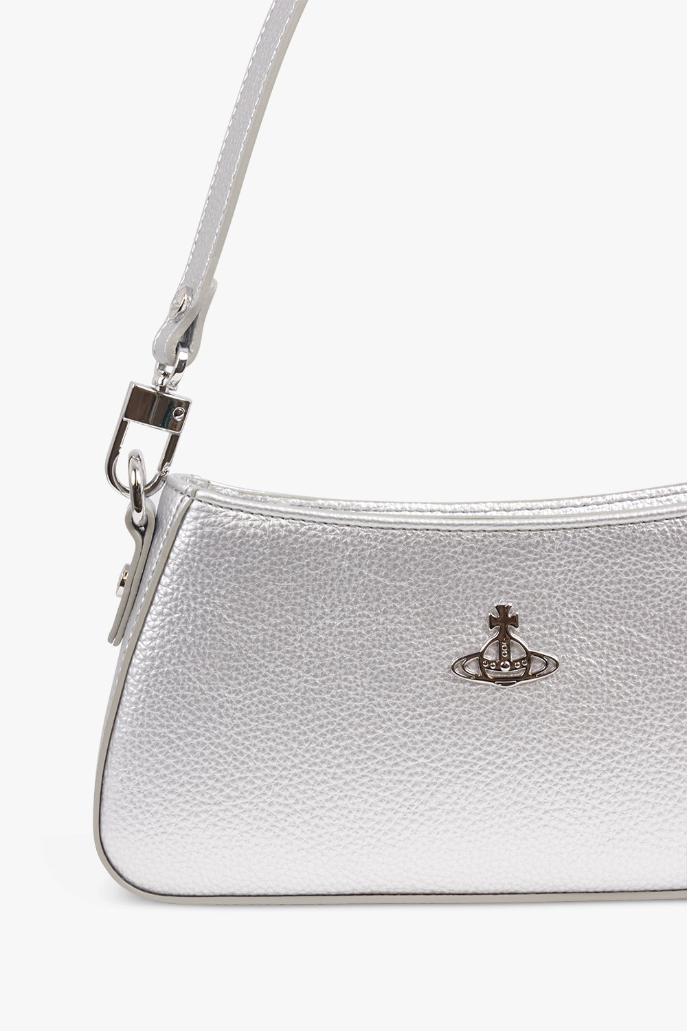 VIVIENNE WESTWOOD BAGS SILVER / Silver Tasha Suede Shoulder Bag | Silver