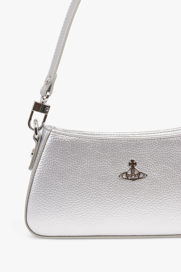 VIVIENNE WESTWOOD BAGS SILVER / Silver Tasha Suede Shoulder Bag | Silver
