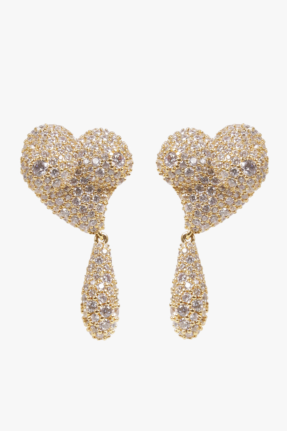 VIVIENNE WESTWOOD JEWELLERY GOLD / Gold Mimosa Pave Feminine Energy Drop Earrings | Gold