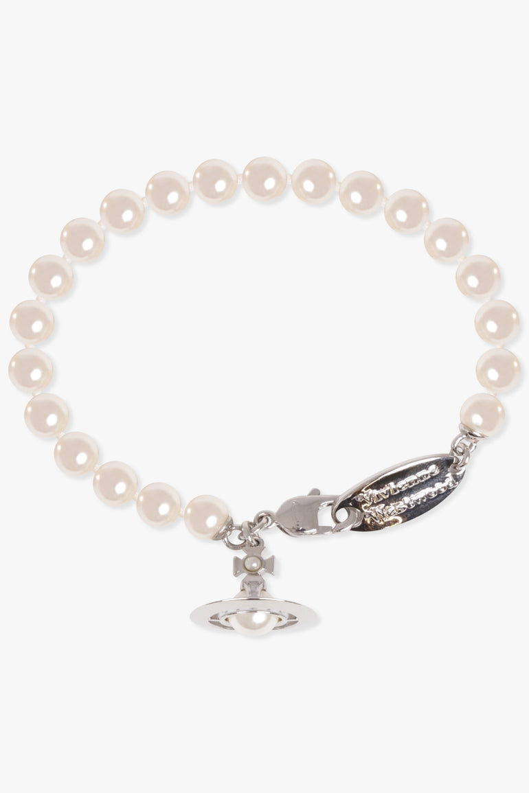 VIVIENNE WESTWOOD JEWELLRY SILVER / White/Silver Simonetta Pearl Bracelet | White/Silver