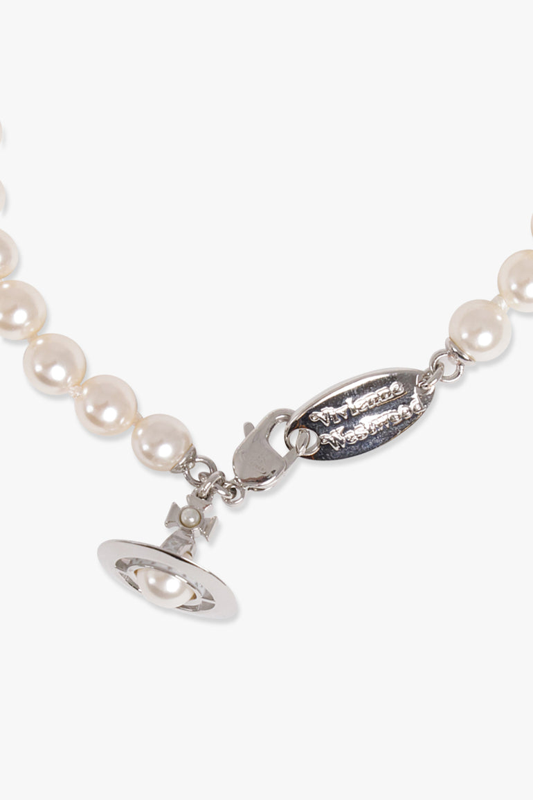 VIVIENNE WESTWOOD JEWELLRY SILVER / White/Silver Simonetta Pearl Bracelet | White/Silver