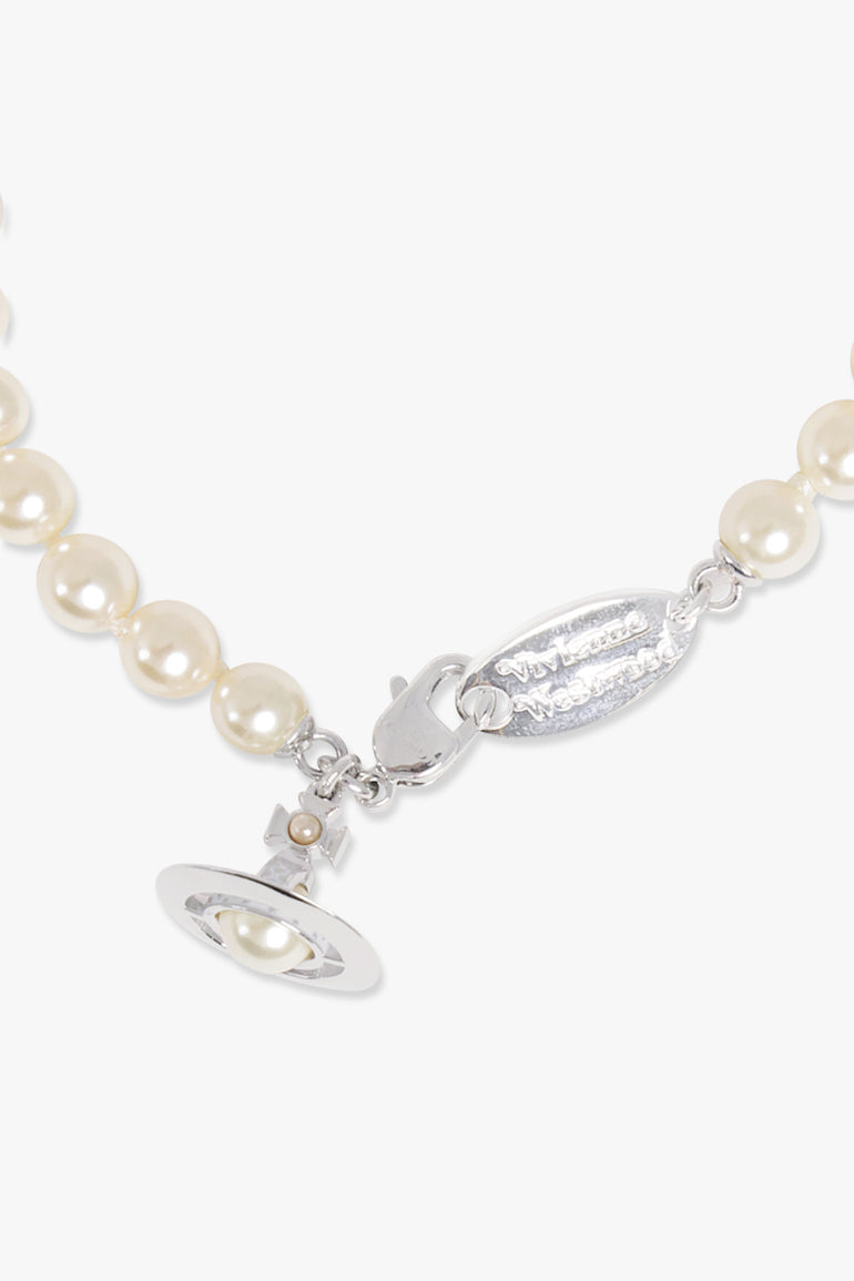 VIVIENNE WESTWOOD JEWELLRY SILVER / White/Silver Simonetta Pearl Bracelet | White/Silver
