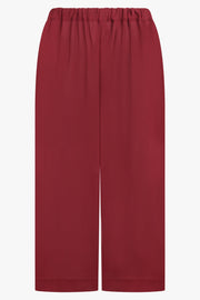 COMME DES GARCONS RTW Wide Leg Sheer Crop Pant | Burgundy
